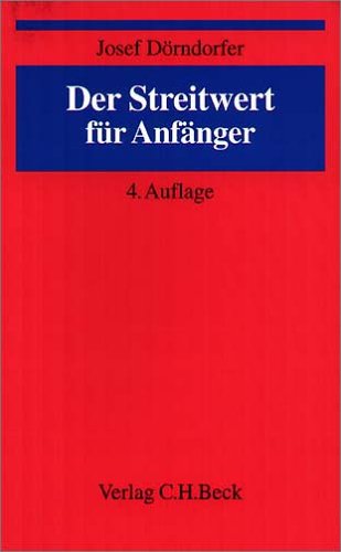 Stock image for Der Streitwert fr Anfnger for sale by medimops