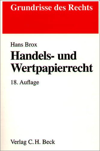 Stock image for Handels- und Wertpapierrecht for sale by medimops