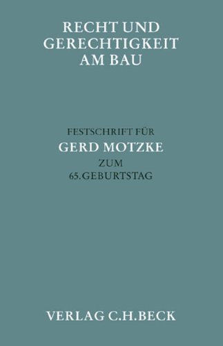 9783406550508: Festschrift fr Gerd Motzke zum 65. Geburtstag