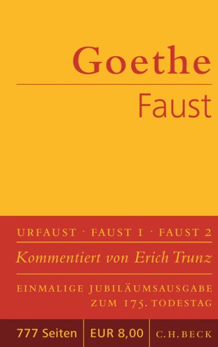 Stock image for Faust: Der Tragdie erster und zweiter Teil. Urfaust for sale by medimops