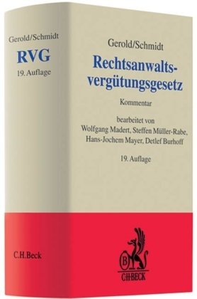 Stock image for Rechtsanwaltsvergtungsgesetz (RVG) for sale by medimops