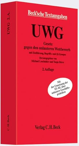 Beispielbild fr UWG: Gesetz gegen den unlauteren Wettbewerb mit Begriffs- und Paragrafensynopse, EU-Richtlinie ber unlautere Geschftspraktiken, Preisangabenverordnung, Unterlassungsklagengesetz und Materialien zum Verkauf von medimops