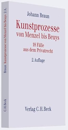 Kunstprozesse von Menzel bis Beuys : 18 FÃ¤lle aus dem Privatrecht - Johann Braun