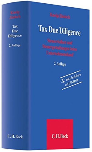Stock image for Tax Due Diligence: Steuerrisiken und Steuergestaltungen beim Unternehmenskauf for sale by medimops