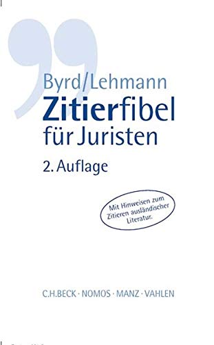 Beispielbild fr Zitierfibel fr Juristen -Language: german zum Verkauf von GreatBookPrices