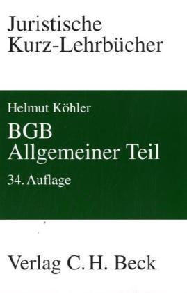 Stock image for BGB Allgemeiner Teil for sale by medimops