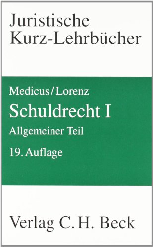 9783406608100: Schuldrecht I: Allgemeiner Teil. Rechtsstand: Mai 2010