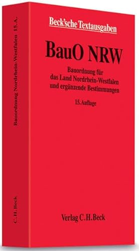 Bauordnung fÃ¼r das Land Nordrhein-Westfalen (9783406611506) by Unknown Author