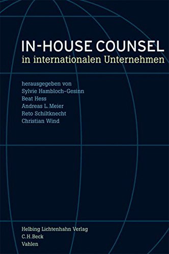9783406615832: In-house Counsel in internationalen Unternehmen