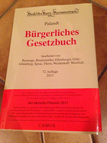 Beispielbild fr Brgerliches Gesetzbuch: mit Nebengesetzen, insbesondere mit Einfhrungsgesetz (Auszug) einschlielich Rom I- und Rom II-Verordnungen sowie dem Haager . Gewaltschutzgesetz zum Verkauf von medimops