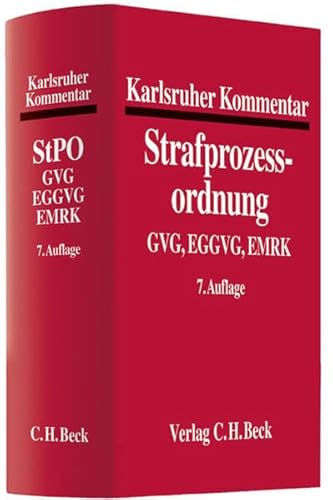 9783406636721: Karlsruher Kommentar zur Strafprozessordnung: mit GVG, EGGVG, EMRK