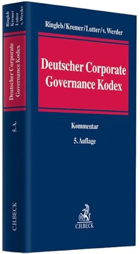 Stock image for Kommentar zum Deutschen Corporate Governance Kodex for sale by medimops