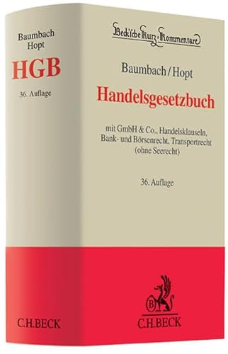 Handelsgesetzbuch Mit GmbH & Co., Handelsklauseln, Bank- und Börsenrecht, Transportrecht (ohne Seerecht),9 - Baumbach, Adolf