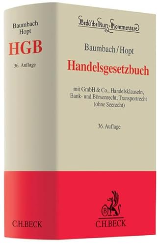 Stock image for Handelsgesetzbuch: mit GmbH & Co., Handelsklauseln, Bank- und Brsenrecht, Transportrecht (ohne Seerecht) for sale by medimops