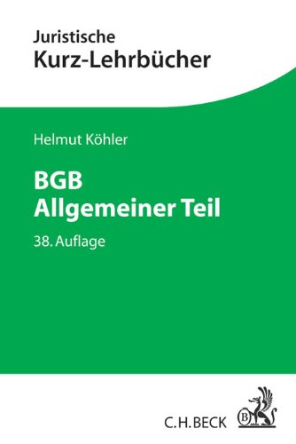 Imagen de archivo de BGB Allgemeiner Teil: Ein Studienbuch a la venta por medimops
