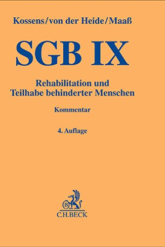 9783406668029: SGB IX: Rehabilitation und Teilhabe behinderter Menschen mit Behindertengleichstellungsgesetz