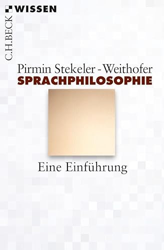 Beispielbild fr Sprachphilosophie. eine Einfhrung, zum Verkauf von modernes antiquariat f. wiss. literatur