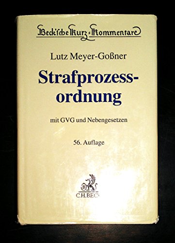 Beispielbild fr Strafprozessordnung: Gerichtsverfassungsgesetz, Nebengesetze und ergnzende Bestimmungen zum Verkauf von medimops