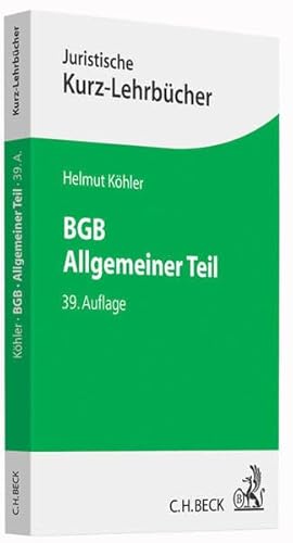 Stock image for BGB Allgemeiner Teil: Ein Studienbuch for sale by medimops