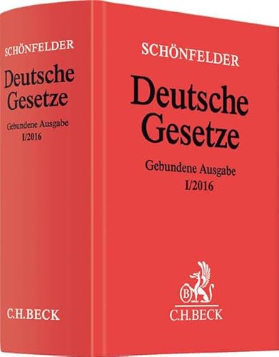 9783406690389: Deutsche Gesetze Gebundene Ausgabe I/2016: Rechtsstand: 15. Januar 2016