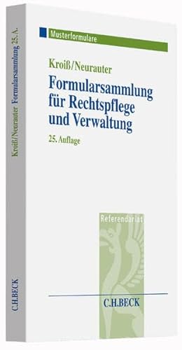 Stock image for Formularsammlung fr Rechtspflege und Verwaltung for sale by medimops