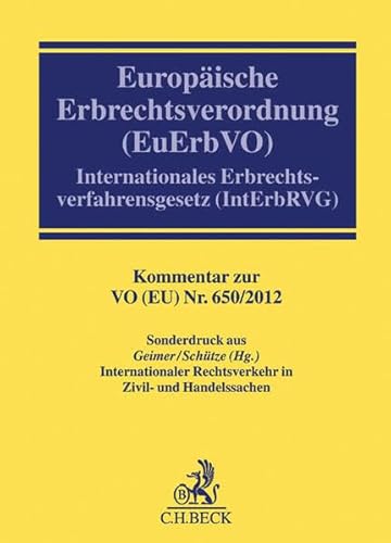 9783406693465: Europische Erbrechtsverordnung: Internationales Erbrechtsverfahrensgesetz