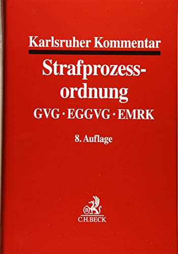Beispielbild fr Karlsruher Kommentar zur Strafprozessordnung: mit GVG, EGGVG, EMRK zum Verkauf von medimops