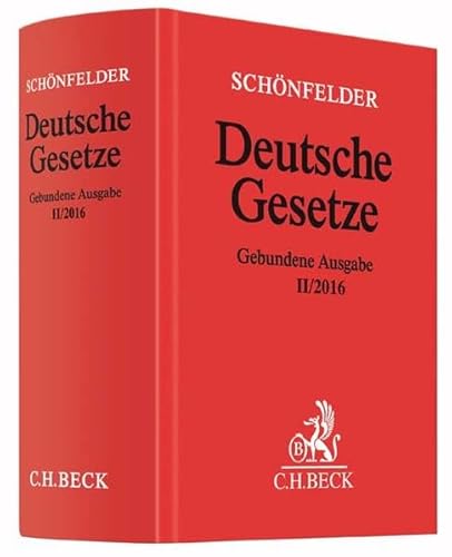 Beispielbild fr Deutsche Gesetze Gebundene Ausgabe II/2016: Rechtsstand: voraussichtlich August 2016 (Beck'sche Textausgaben) zum Verkauf von medimops