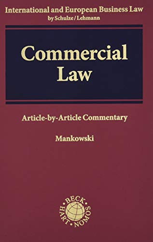 9783406708725: Commercial Law: Article-by-Article Commentary
