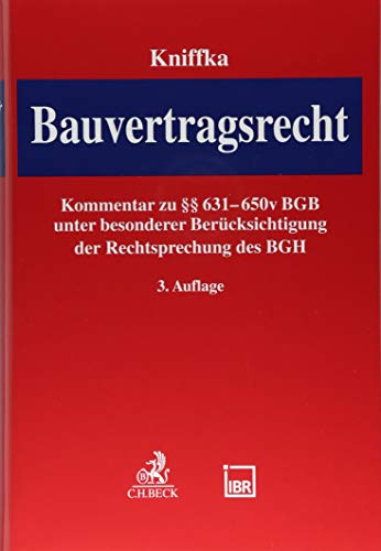Stock image for Bauvertragsrecht Kommentar zu  631-650v BGB unter besonderer Bercksichtigung der Rechtsprechung des BGH for sale by Buchpark