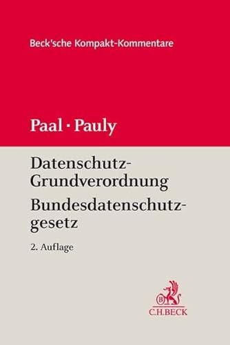 Beispielbild fr Datenschutz-Grundverordnung Bundesdatenschutzgesetz (Beck'sche Kompakt-Kommentare) zum Verkauf von medimops