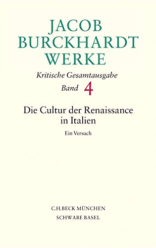 9783406721571: Burckhardt, J: Jacob Burckhardt Werke Bd. 4: Renaissance
