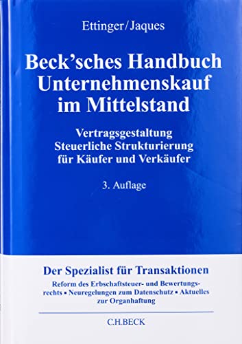 Stock image for Beck'sches Handbuch Unternehmenskauf im Mittelstand for sale by Revaluation Books