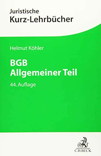 Stock image for BGB Allgemeiner Teil: Ein Studienbuch for sale by medimops