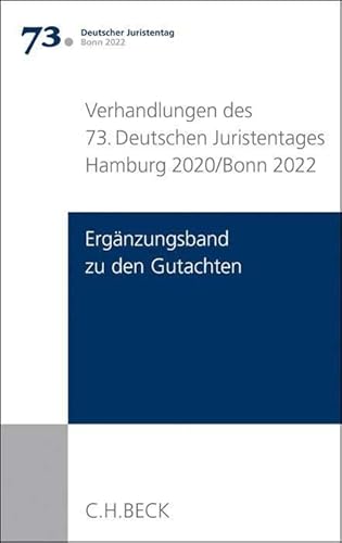 9783406769528: Verhandlungen des 73. Deutschen Juristentages Bonn 2022 Band I Gutachten Ergnzungen