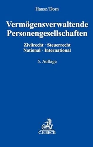 Stock image for Vermgensverwaltende Personengesellschaften for sale by GreatBookPrices