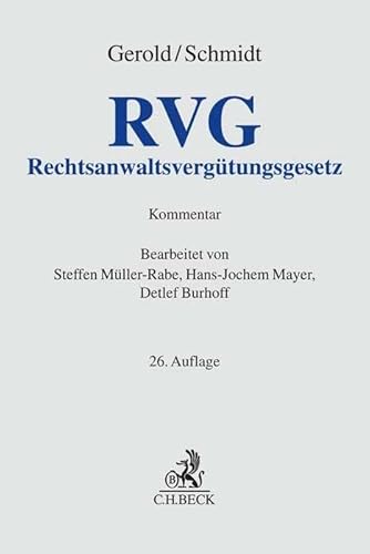 Stock image for Rechtsanwaltsvergtungsgesetz for sale by Revaluation Books
