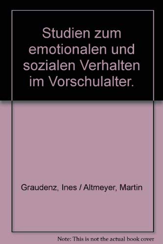 9783407202185: Studien zum emotionalen und sozialen Verhalten im Vorschulalter.