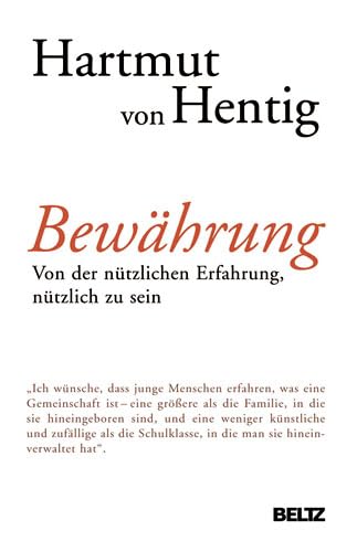 BewÃ¤hrung (9783407221858) by Hartmut Von Hentig
