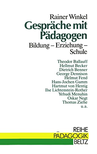 Beispielbild fr Gesprche mit Pdagogen. Bildung - Erziehung - Schule (Book on Demand) (Reihe Pdagogik) zum Verkauf von medimops