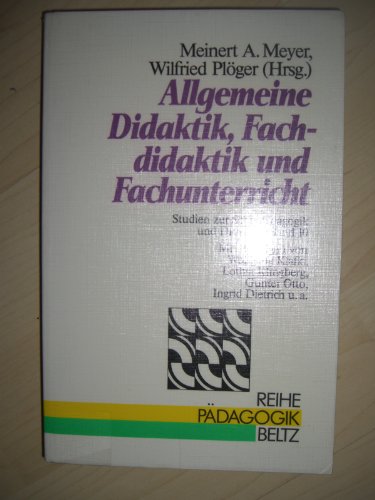 9783407340849: Allgemeine Didaktik, Fachdidaktik und Fachunterricht