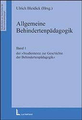 9783407561374: Allgemeine Behindertenpdagogik 1.