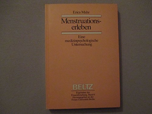 9783407582775: Menstruationserleben. Eine medizinpsychologische Untersuchung