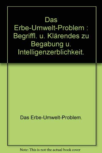 Stock image for Das Erbe-Umwelt-Problem. for sale by medimops