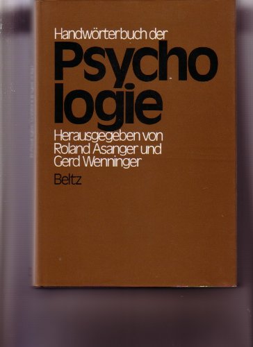 Imagen de archivo de Handwrterbuch der Psychologie a la venta por Kultgut