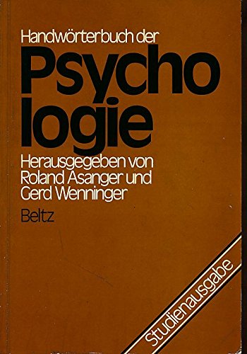 Imagen de archivo de Handwrterbuch der Psychologie a la venta por Bernhard Kiewel Rare Books