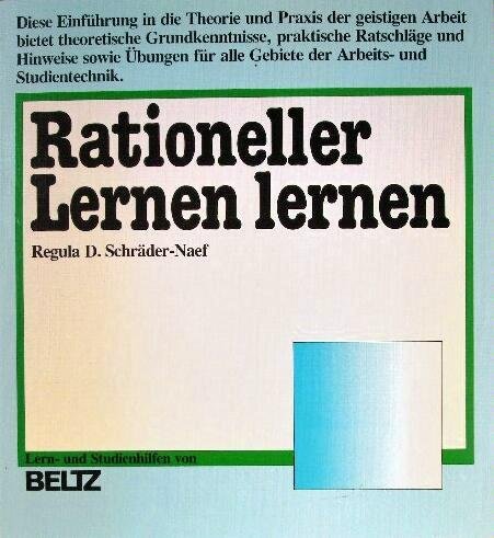 Stock image for Rationeller Lernen lernen: Ratschlge und bungen fr alle Wissbegierigen for sale by Versandantiquariat Felix Mcke