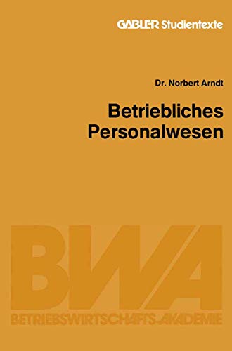 Stock image for Betriebliches Personalwesen for sale by Chiron Media