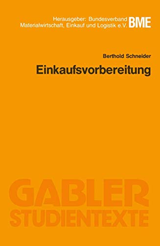 9783409006071: Einkaufsvorbereitung (Gabler-Studientexte)