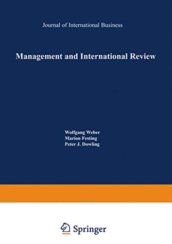 Stock image for Management and International Review: Cross-Cultural and Comparative International Human Resource Management (mir Special Issue) for sale by Lucky's Textbooks